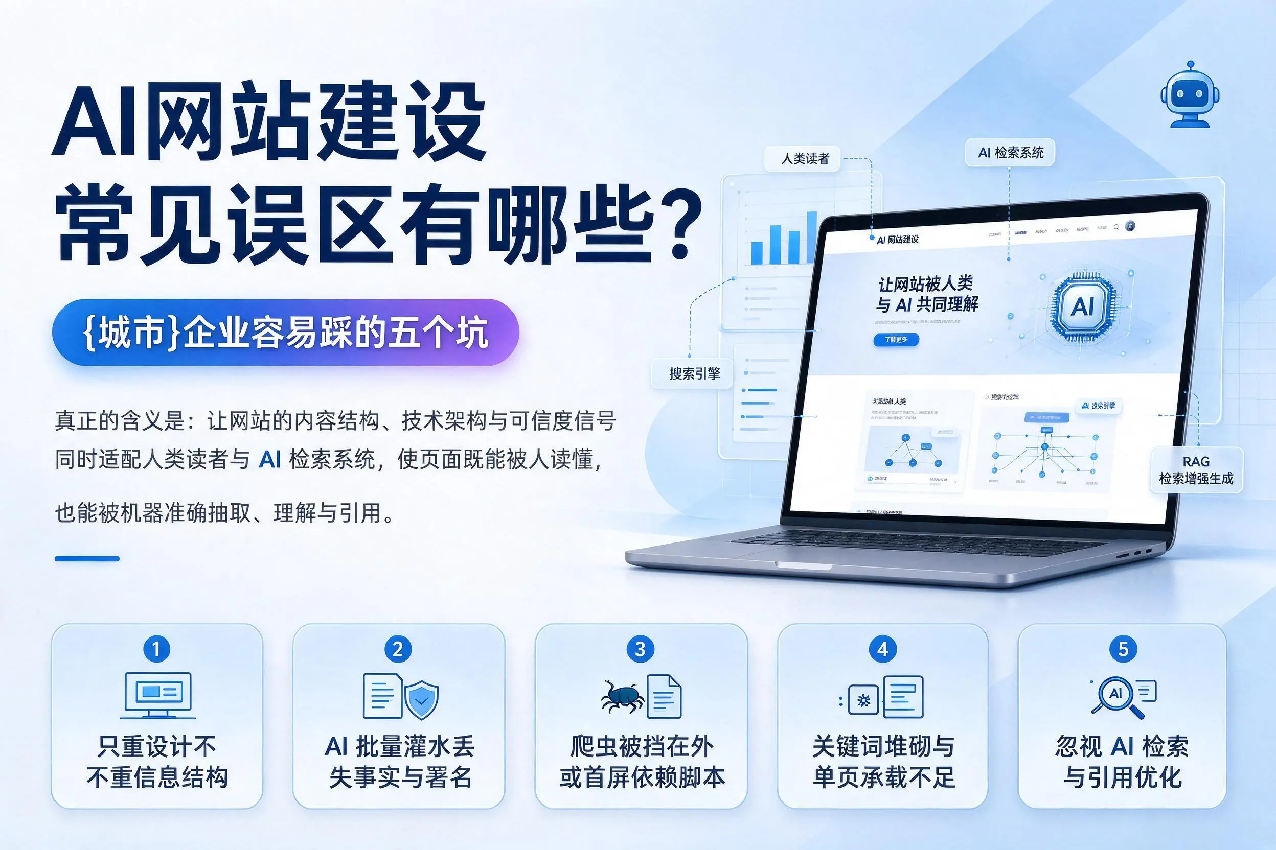 AI网站建设常见误区有哪些？安康企业容易踩的五个坑