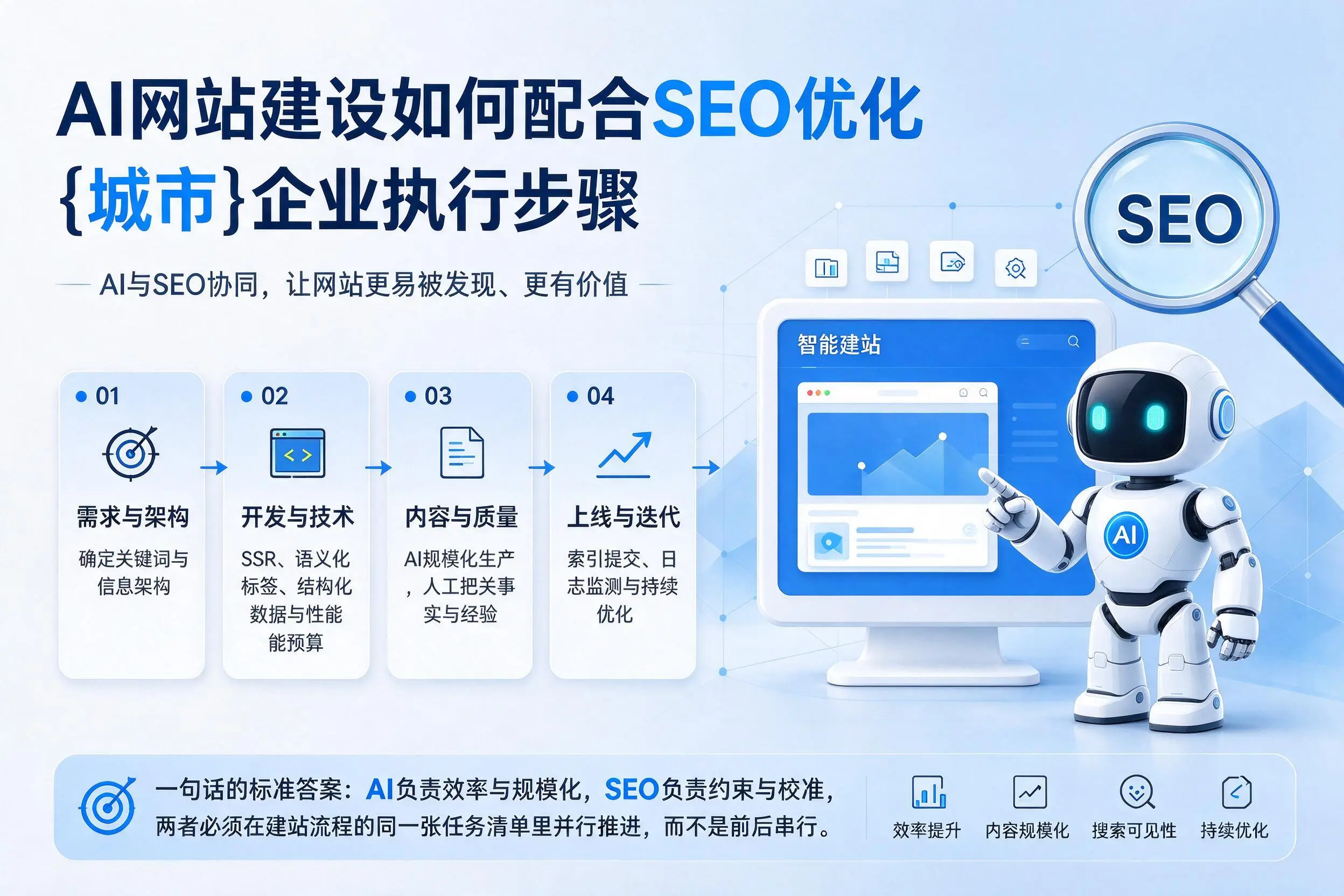 AI网站建设如何配合SEO优化，安康企业执行步骤