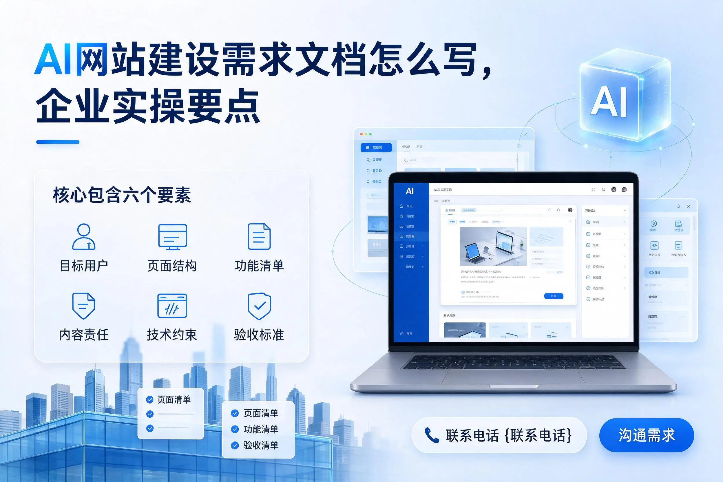 AI网站建设需求文档怎么写，安康企业实操要点